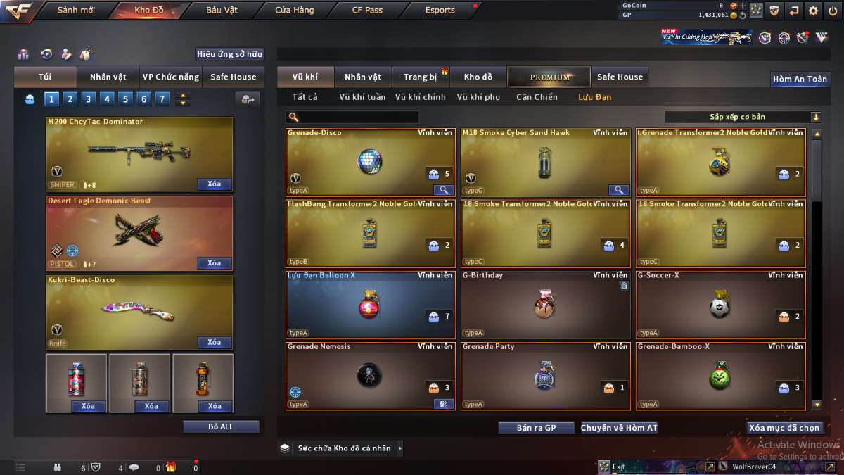 shop acc cf uy tin gia re